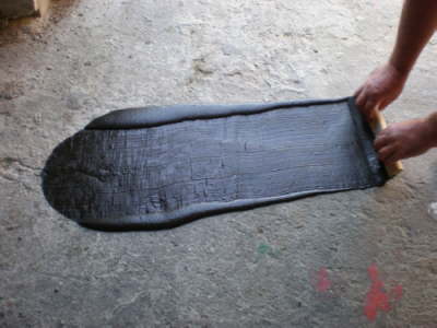 Abziehen der Fertigschlmme